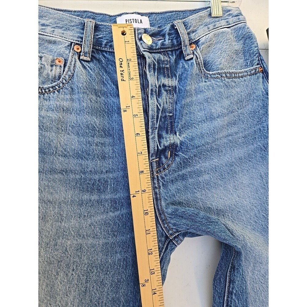 Pistola Denim Women’s Size 27 Distressed Straight Leg Jeans Blue Wash - Picture 10 of 12